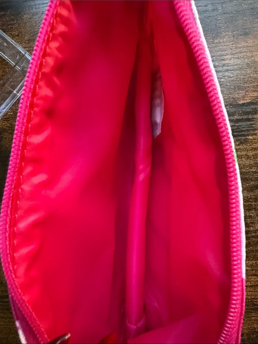 Clinique Pink Floral & Lip Print Cosmetic Pouch